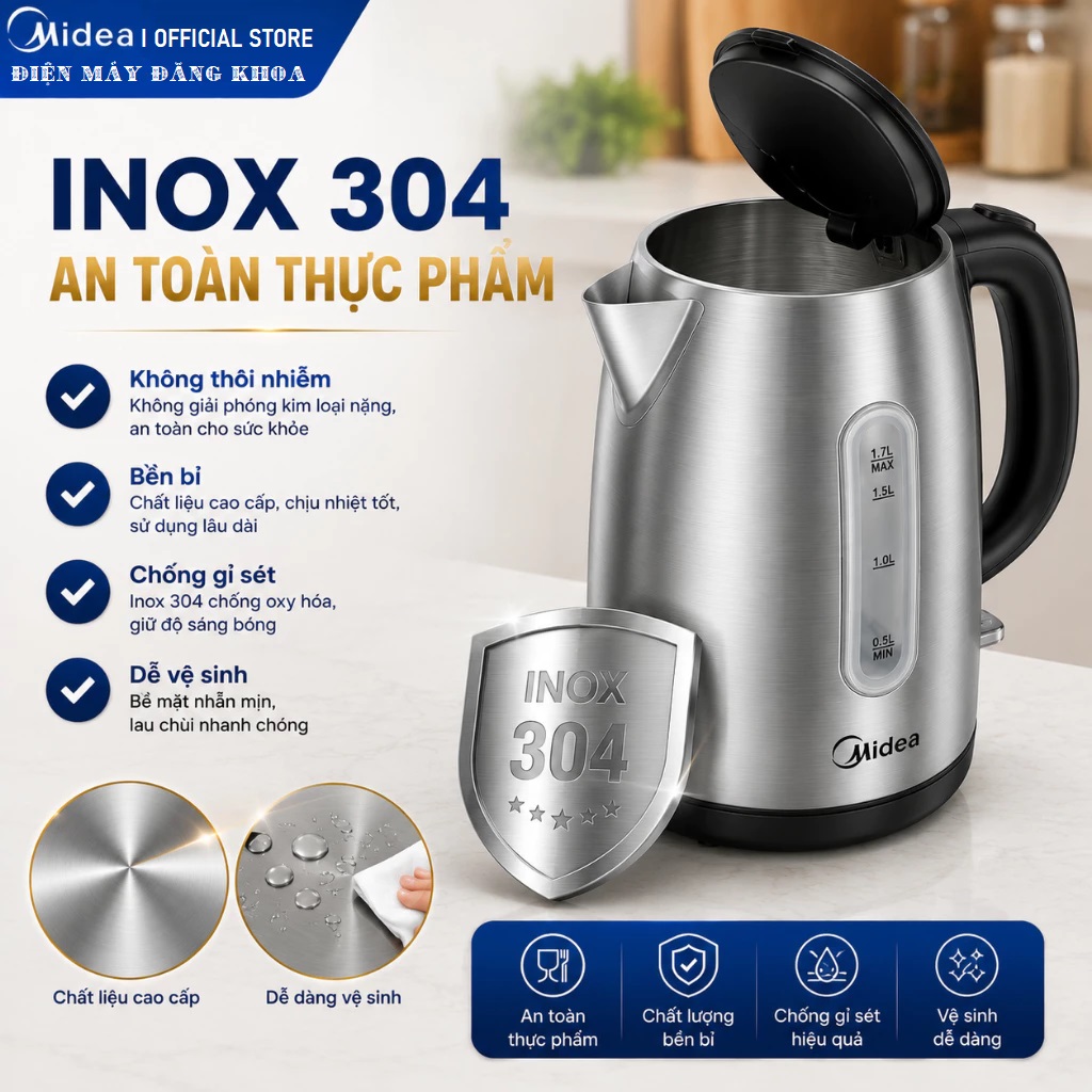 Ấm Siêu Tốc Midea MK-17SA2
