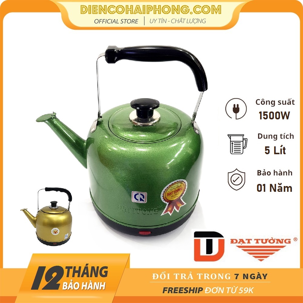 Ấm đun nước điện Đạt Tường 5L mâm liền