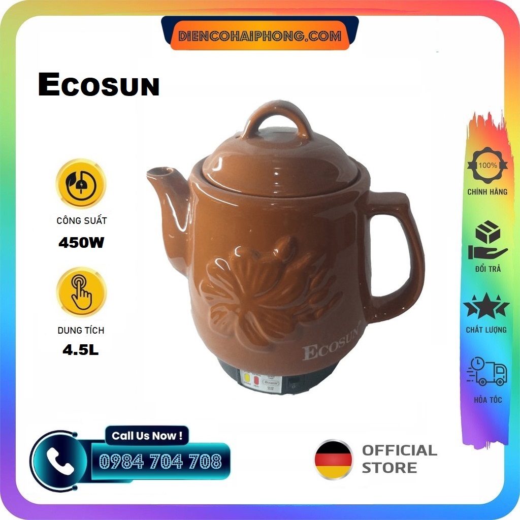 Ấm sắc thuốc 4.5L Ecosun SD-4545