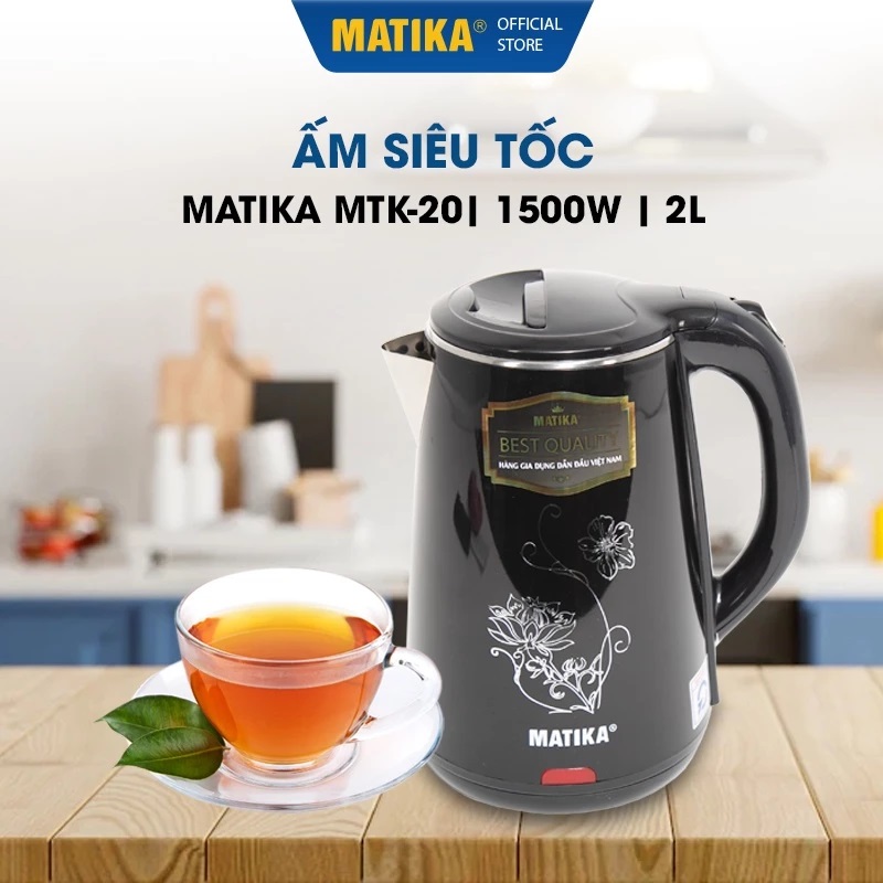 Ấm siêu tốc Matika MTK-20 dung tích 2L