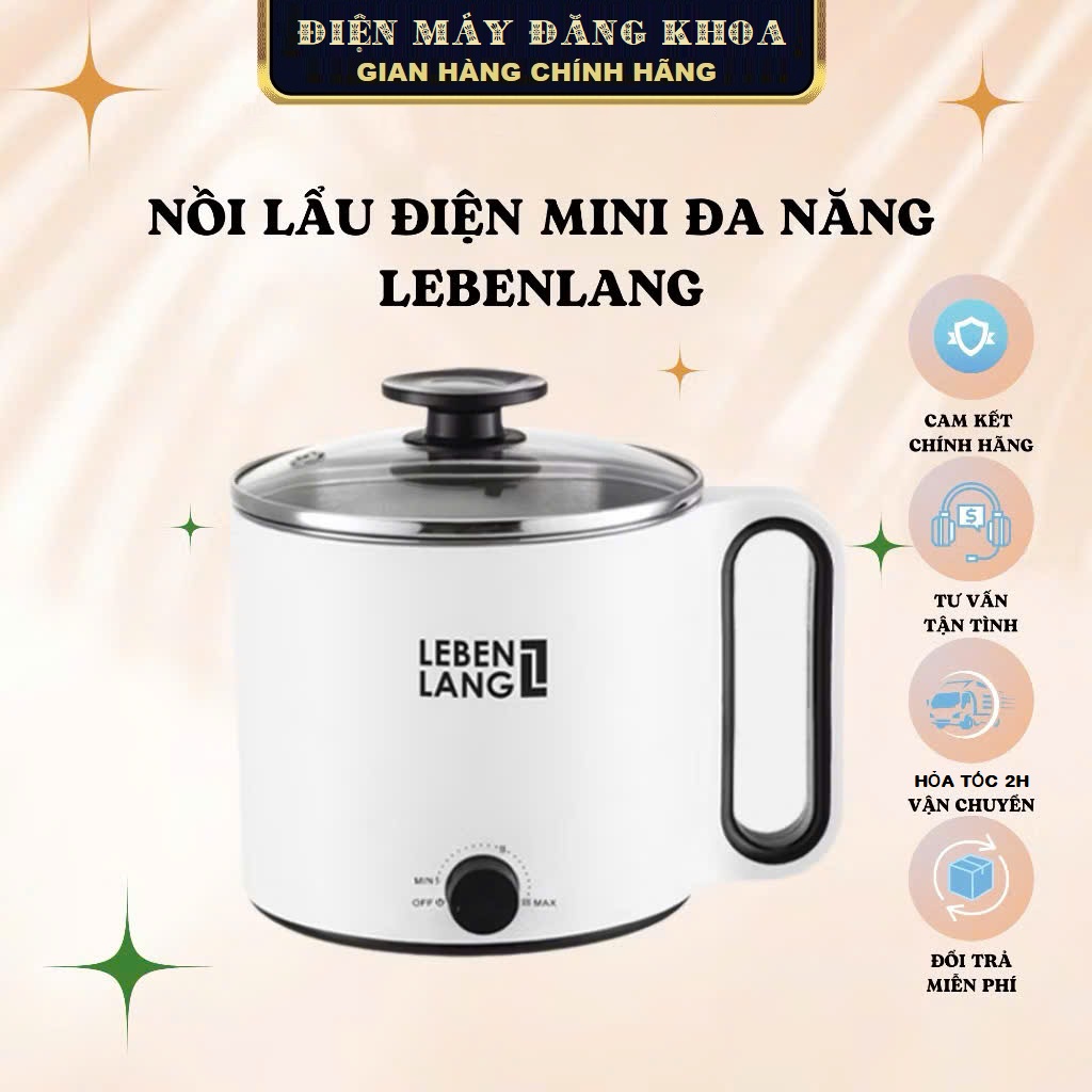 Nồi lẩu điện mini Lebenlang LBEC0808S 1500ml