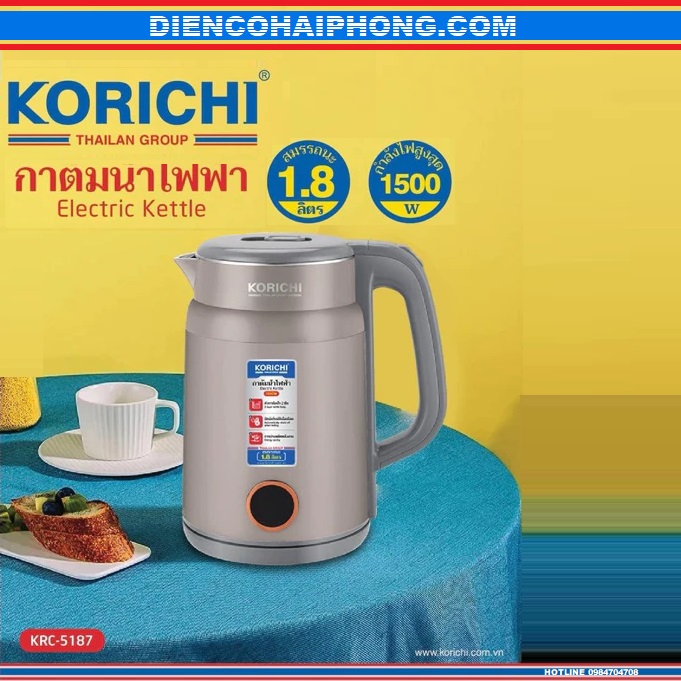 Ấm siêu tốc 1.8L Korichi 5187