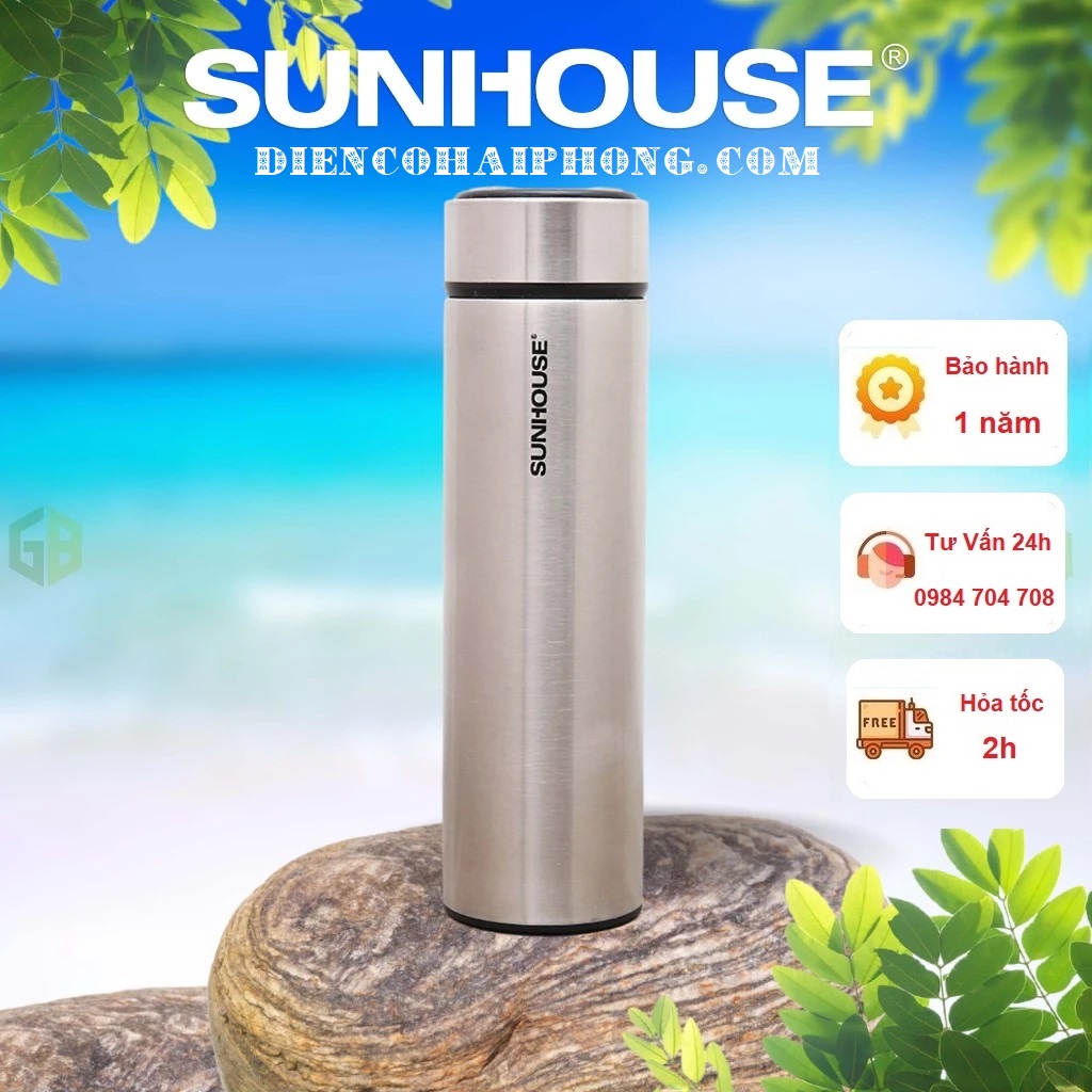 BÌNH GIỮ NHIỆT INOX 304 SUNHOUSE 450ML KS-TU450I