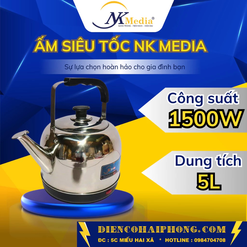 Ấm Siêu Điện NK Media MD-SD506 5L