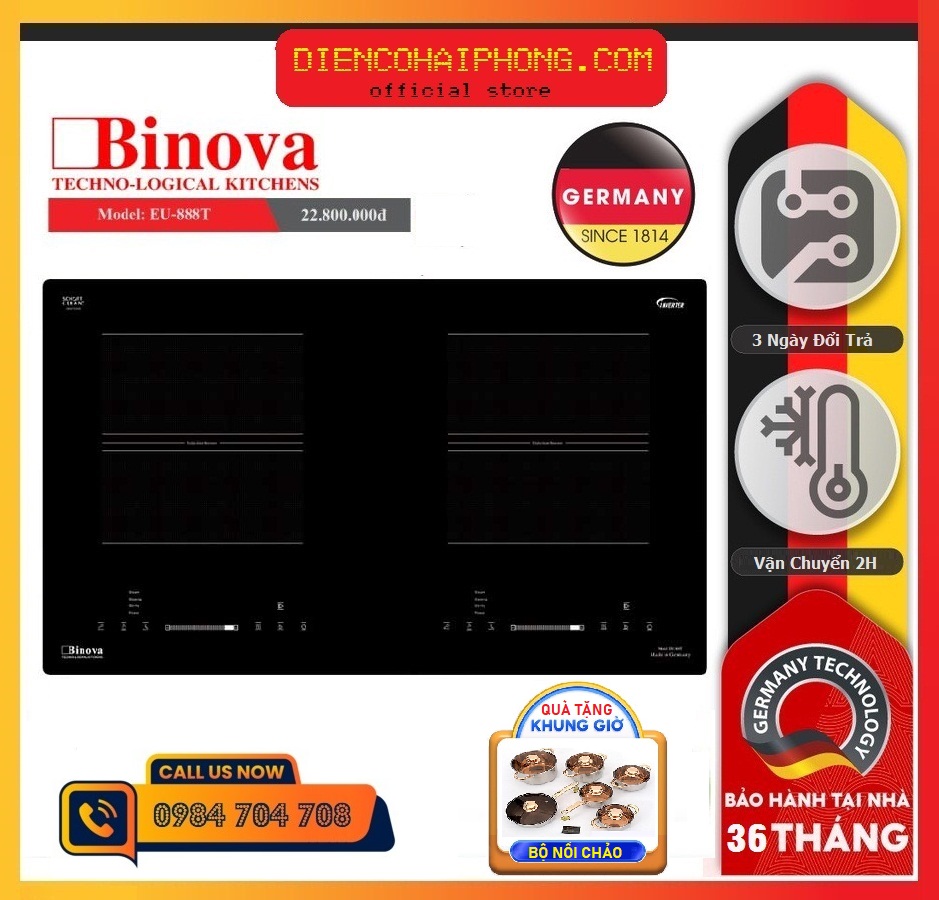 BẾP TỪ BINOVA EU-888T ( Tặng bộ nồi )