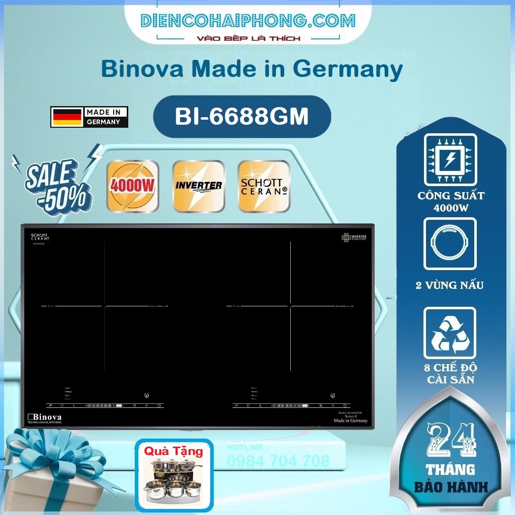 BẾP TỪ BINOVA BI-6688GM Made in Germany