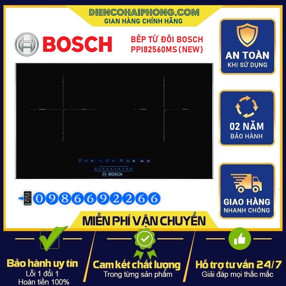 BẾP TỪ ĐÔI BOSCH PPI82560MS ( NEW )