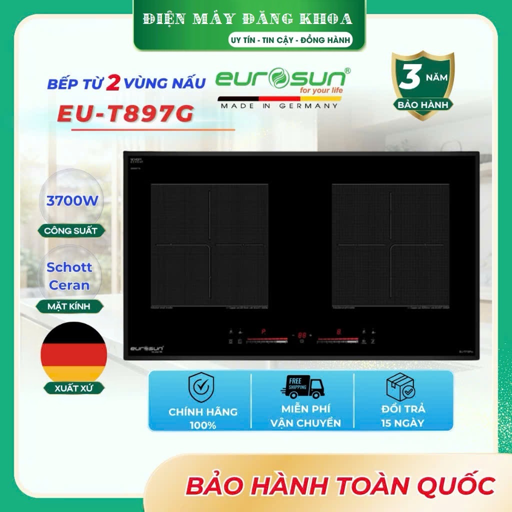 Bếp từ EUROSUN EU-T897G Germany ( tặng bộ nồi chảo )
