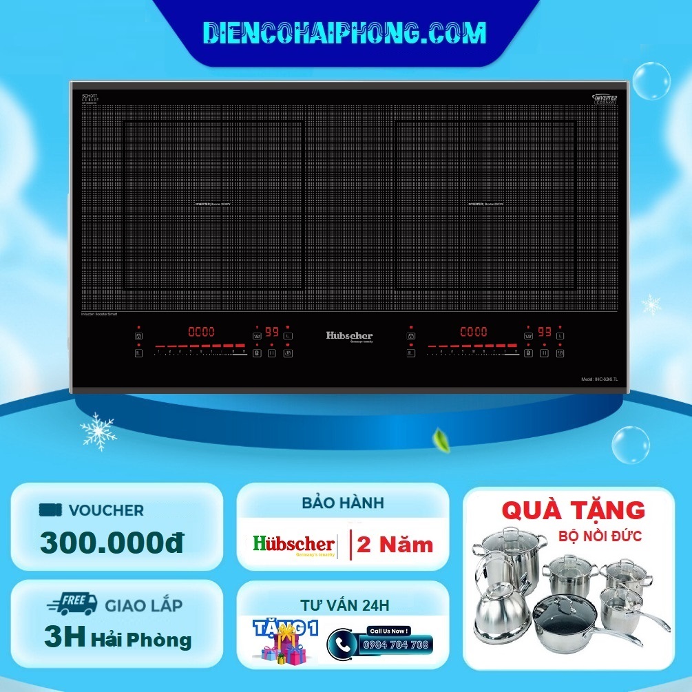 Bếp từ Hubscher IHC-6266.TL ( tặng bộ nồi chảo Đức )