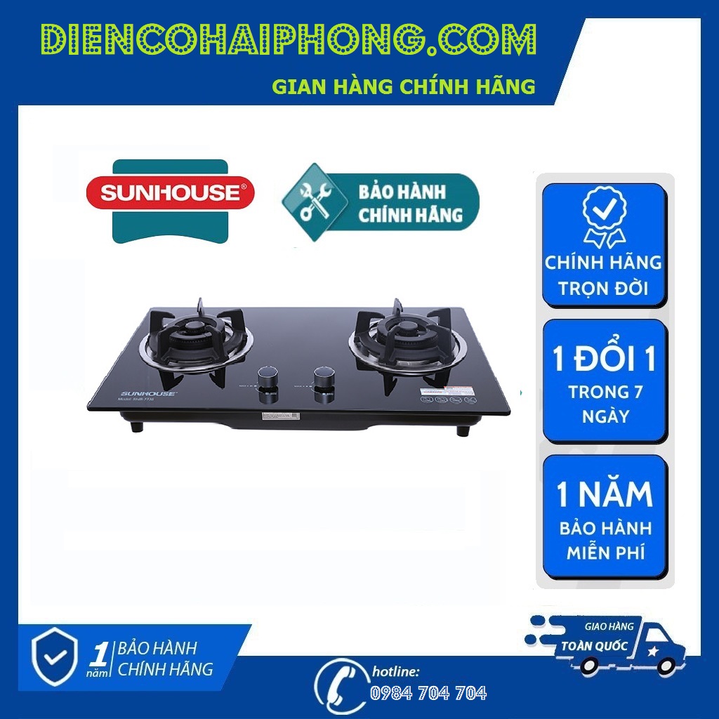 Bếp gas âm đôi Sunhouse SHB7736 ( THANH LÍ )