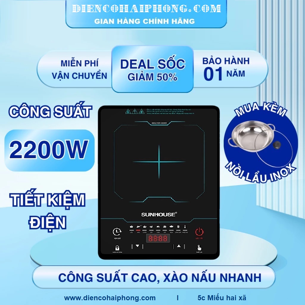 Bếp Từ Đơn Sunhouse Shd6873