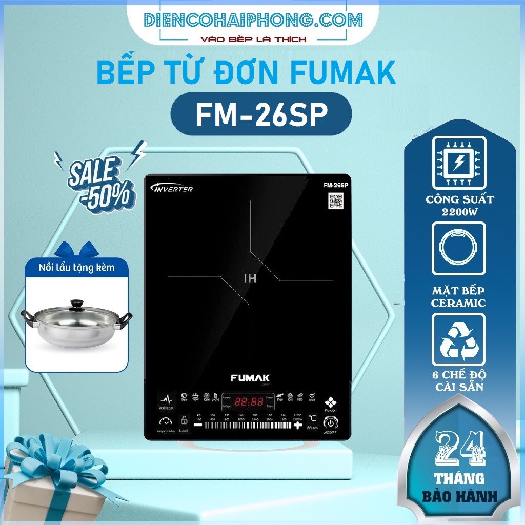 Bếp Từ Đơn Fumak FM26SP tặng nồi inox
