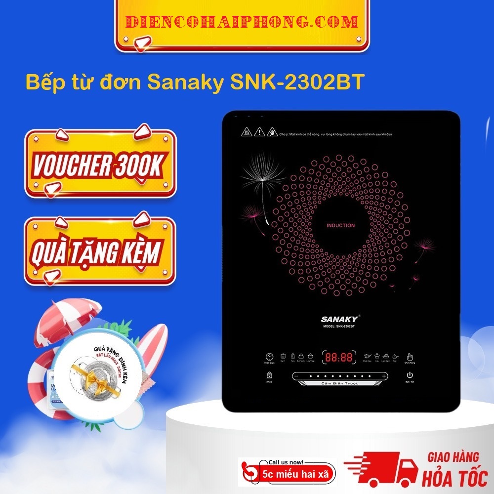 Bếp từ đơn Sanaky SNK-2302BT TẶNG NỒI