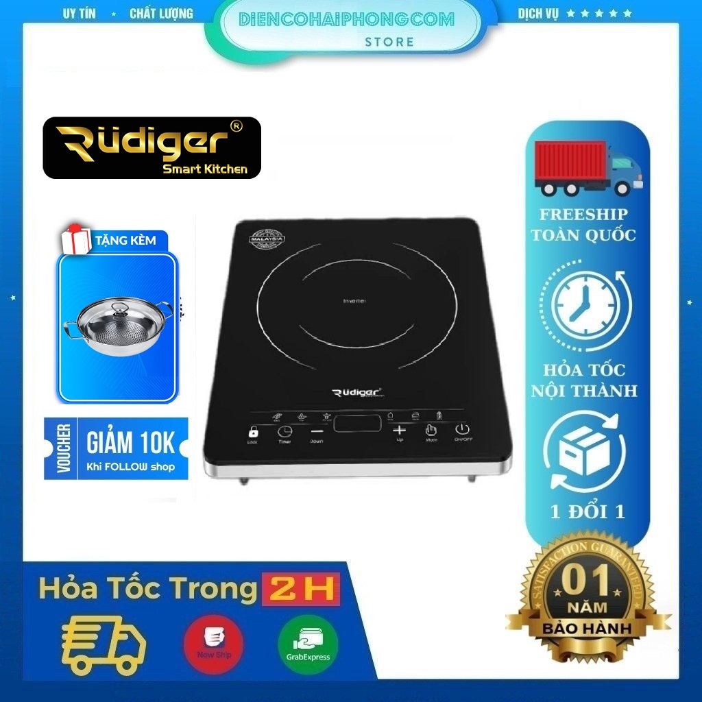 Bếp điện từ Rudiger RSK-01 ( tặng nồi lẩu inox )