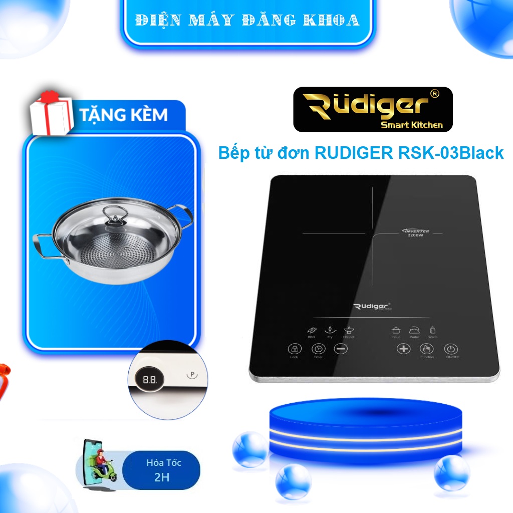 Bếp từ đơn RUDIGER RSK-03Black