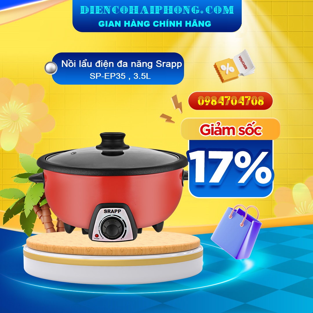 Nồi lẩu điện đa năng SRAPP SP-EP35  3,5 lít
