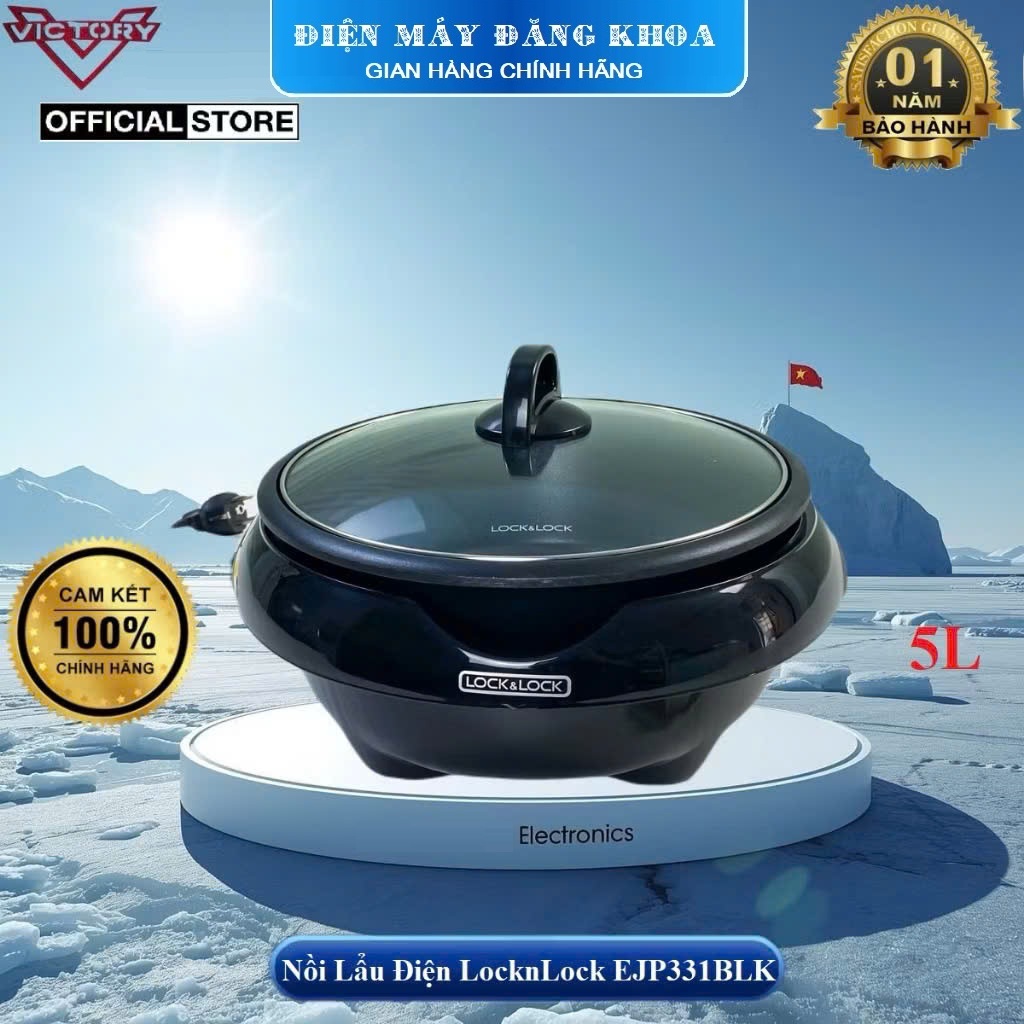 Nồi lẩu điện Lock&Lock EJP331BLK 5 lít 