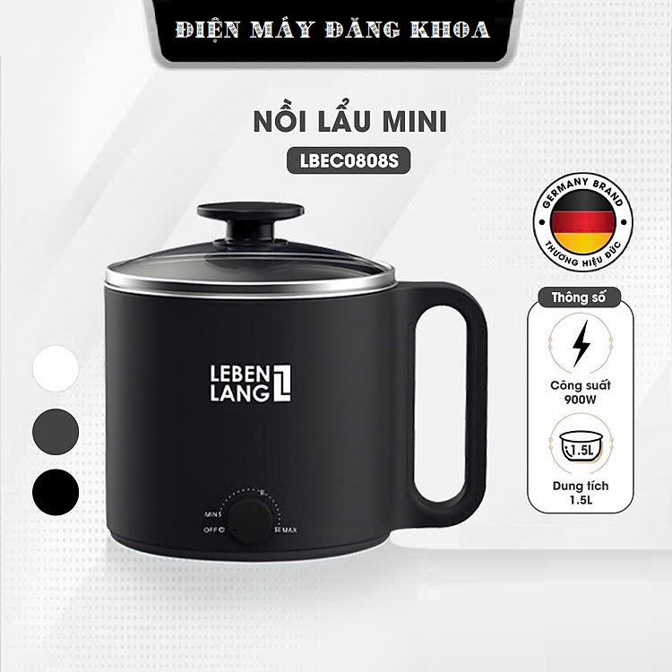 Nồi lẩu điện mini Lebenlang LBEC0808S 1500ml