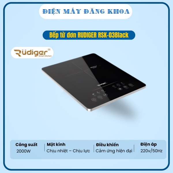 Bếp điện từ Rudiger RSK-03Black 2600W