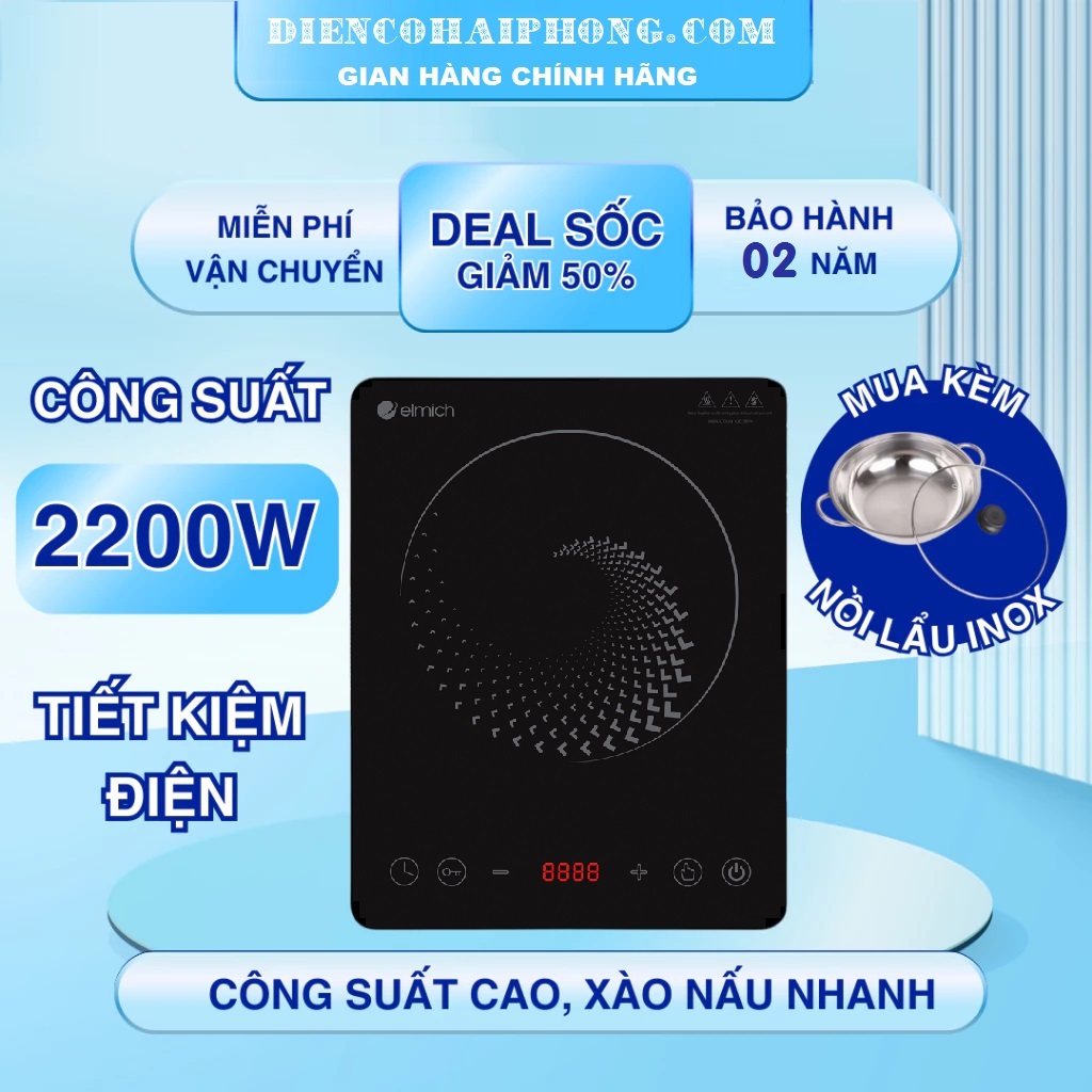 Bếp từ cảm ứng Elmich ICE-3874 tặng nồi lẩu