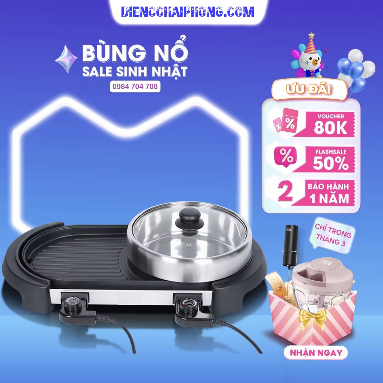 Bếp Lẩu Nướng Điện Mitsushita MS-129 Thái Lan