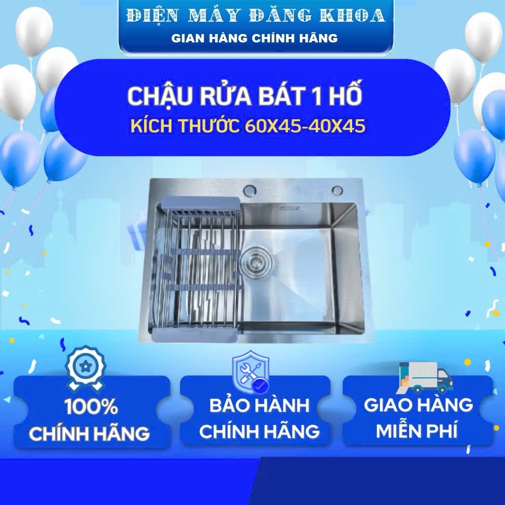 Chậu rửa inox 304 đơn đúc 6045