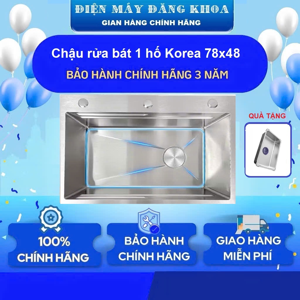 Chậu rửa bát 1 hố Korea 7848 inox 304