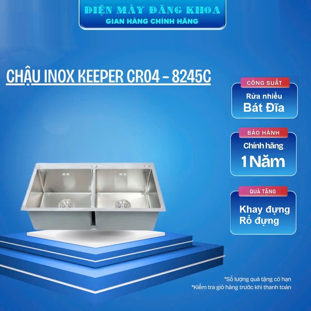 CHẬU RỬA BÁT 2 HỐ CÂN 8245 SUS 304