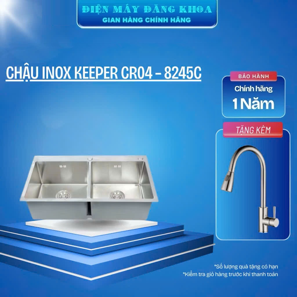 Combo Chậu rửa bát Sus304 8245 và vòi rút