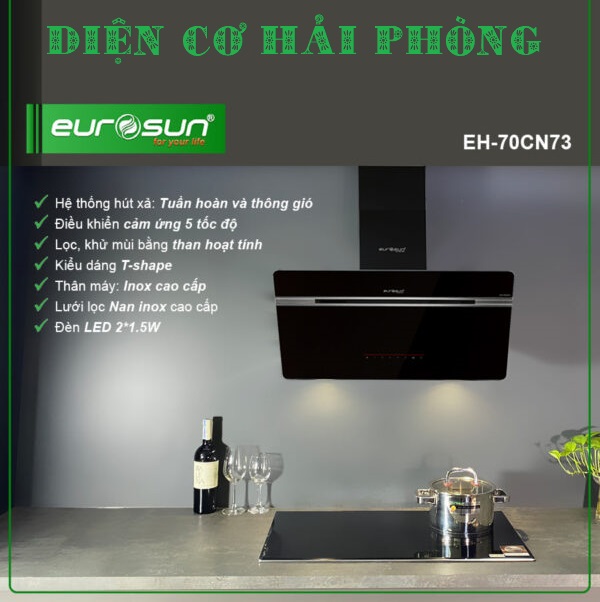 MÁY HÚT MÙI EUROSUN EH-70CN73 70CM KÍNH VÁT
