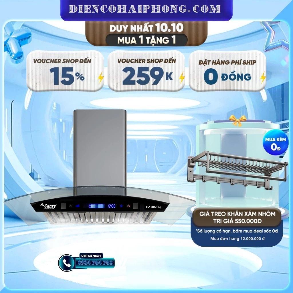 Máy hút mùi Canzy DB70Q 2.0 Cảm ứng vẫy tay
