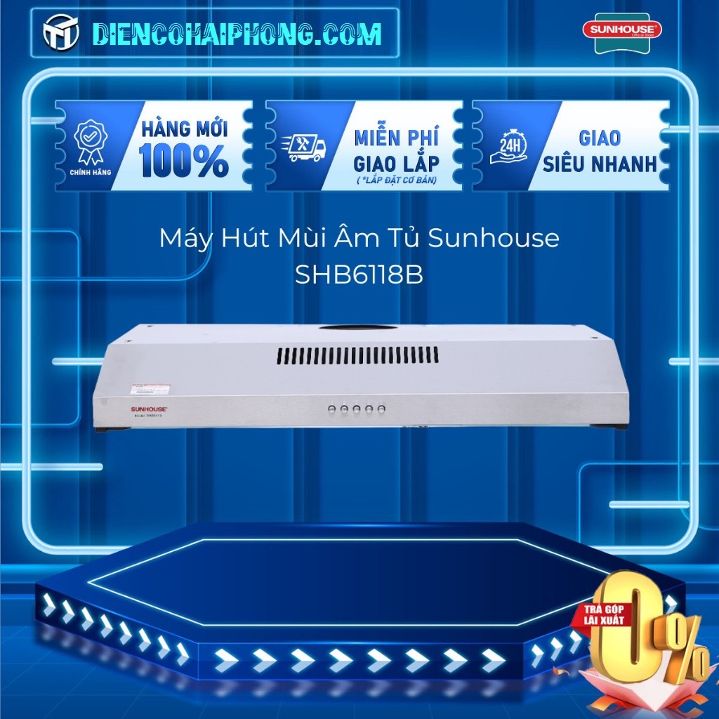 Máy hút mùi Sunhouse SHB6118I