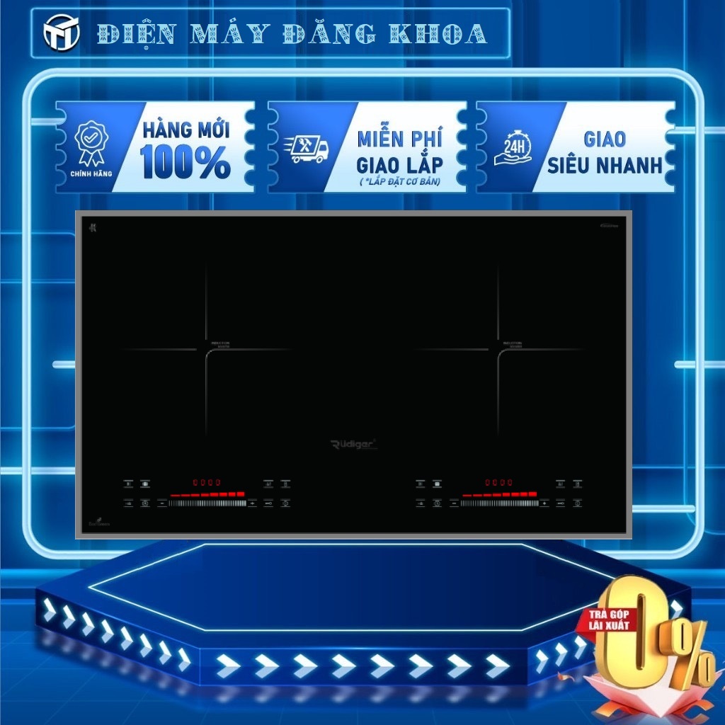 Bếp từ đôi Rudiger RIC-T89 K Black