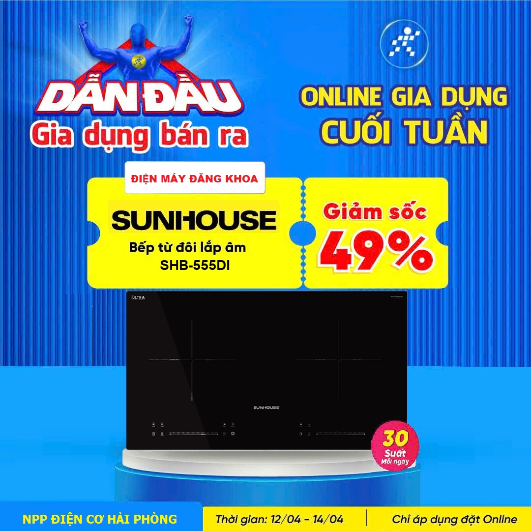 BẾP ĐÔI ĐIỆN TỪ SUNHOUSE SHB-555DI