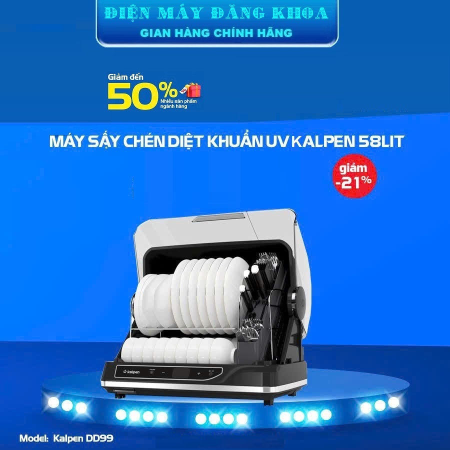 Máy Sấy Bát Kalpen DD99 Diệt Khuẩn UV 58 lít