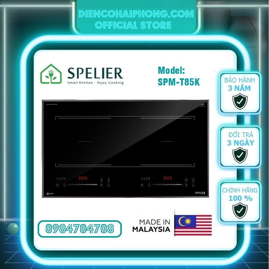 BẾP TỪ ĐÔI SPELIER SPM-T85K