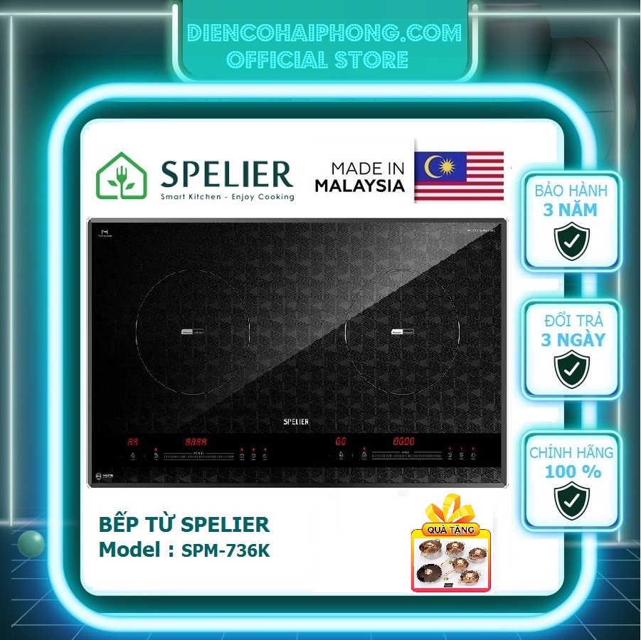 BẾP TỪ SPELIER SPM-736K ( tặng bộ nồi )