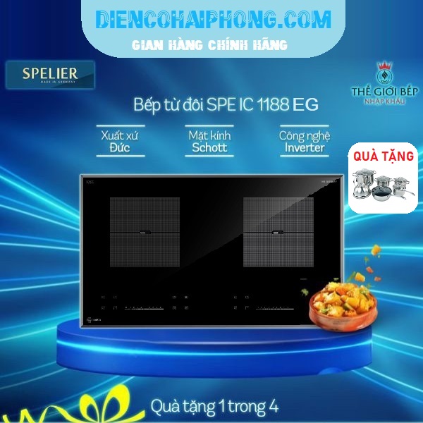 Bếp từ Spelier SPE IC 1188 EG ( tặng bộ nồi )