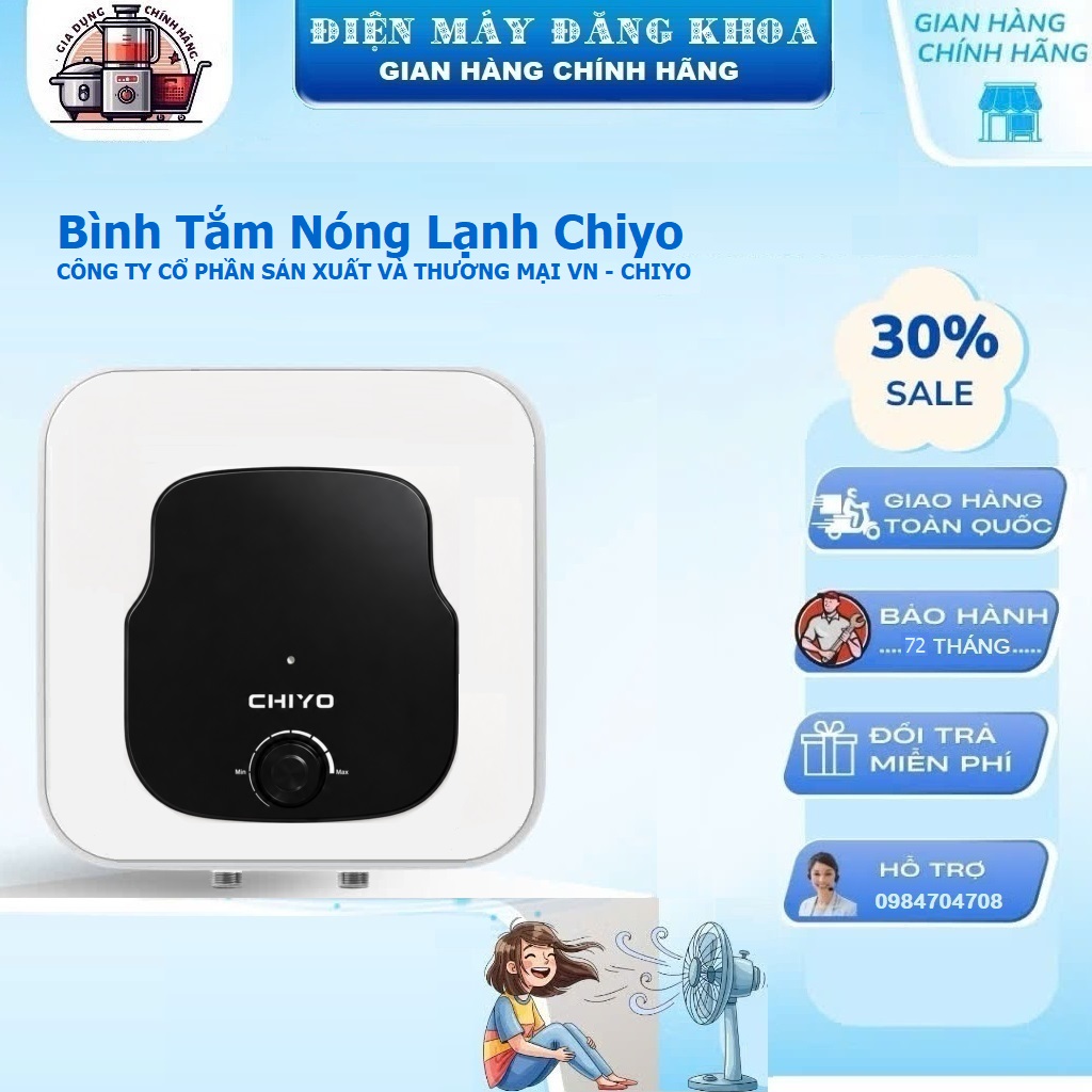 Bình Nóng Lạnh Chiyo BV20CY 20 LÍT