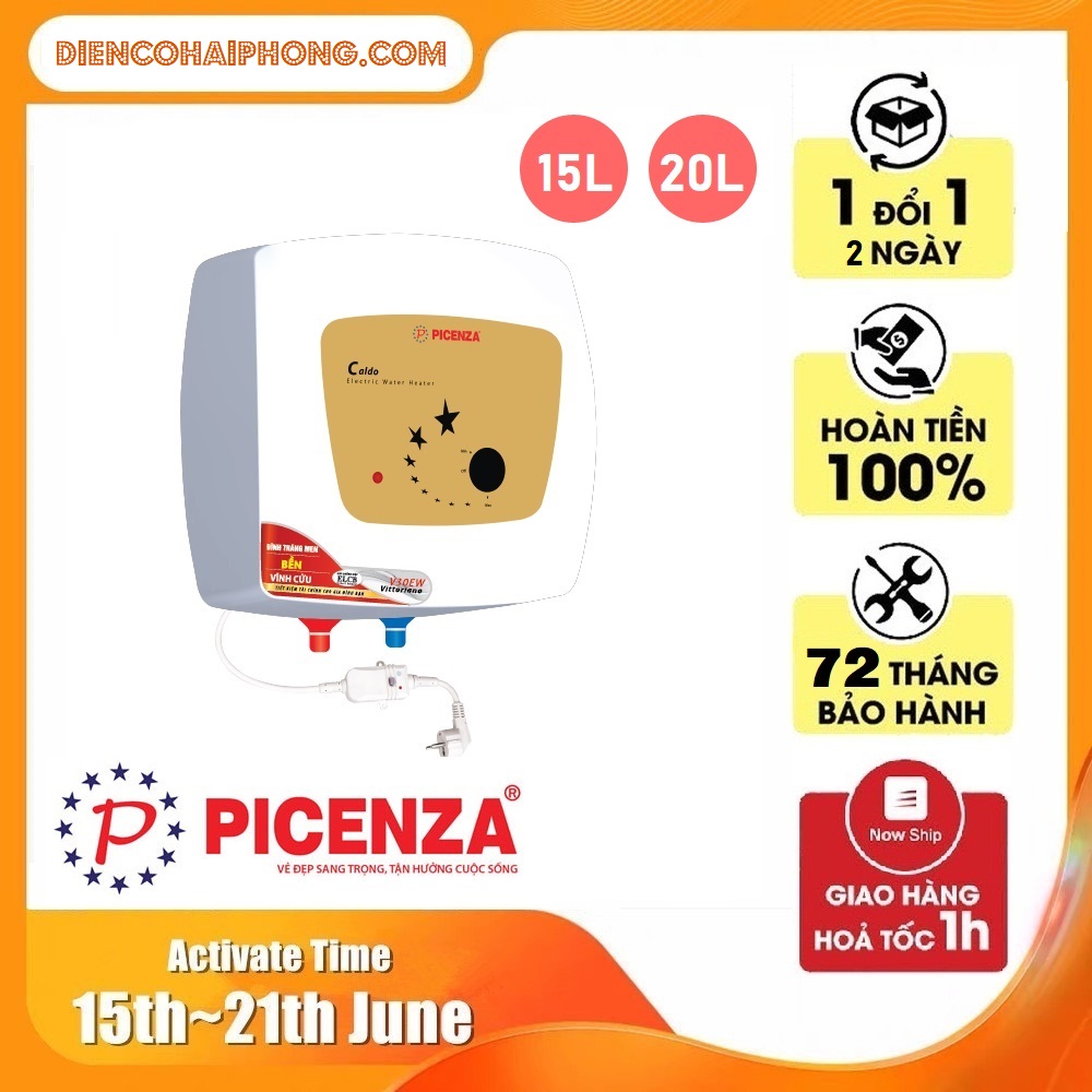 BÌNH NÓNG LẠNH PICENZA 15L V15EW