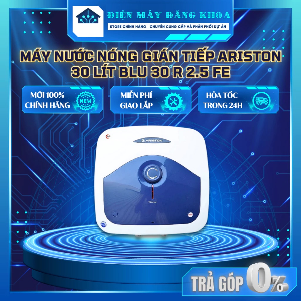 Bình nóng lạnh Ariston Blu30R Vuông 30lít