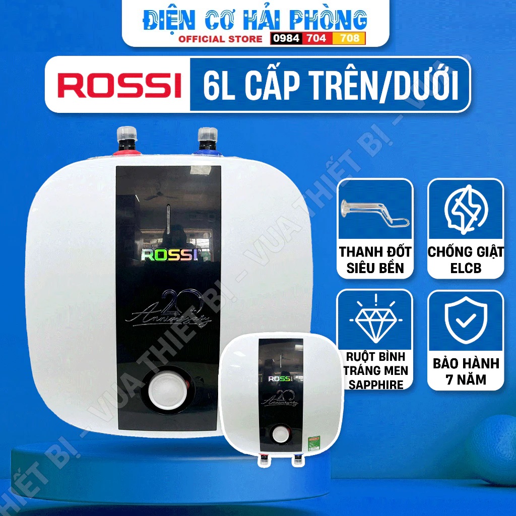 BÌNH NÓNG LẠNH ROSSI 6L LÍT R20 06 BL (R2006BL)