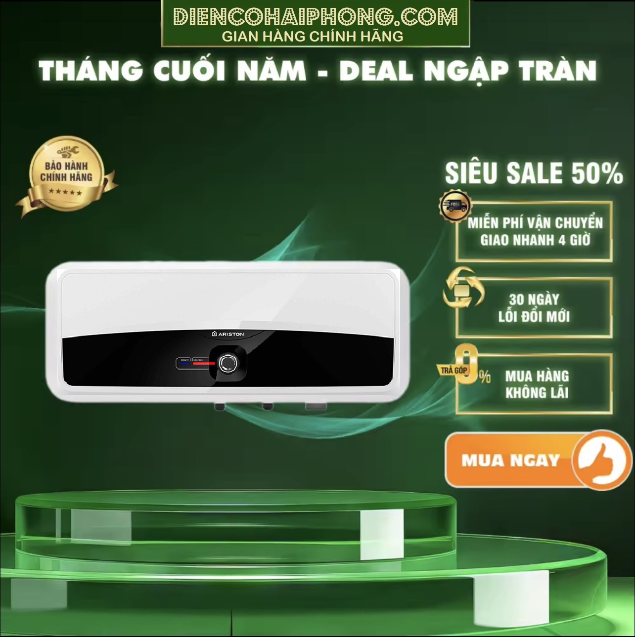 Bình nóng lạnh Ariston SL2 20RS 2.5 FE 20Lít
