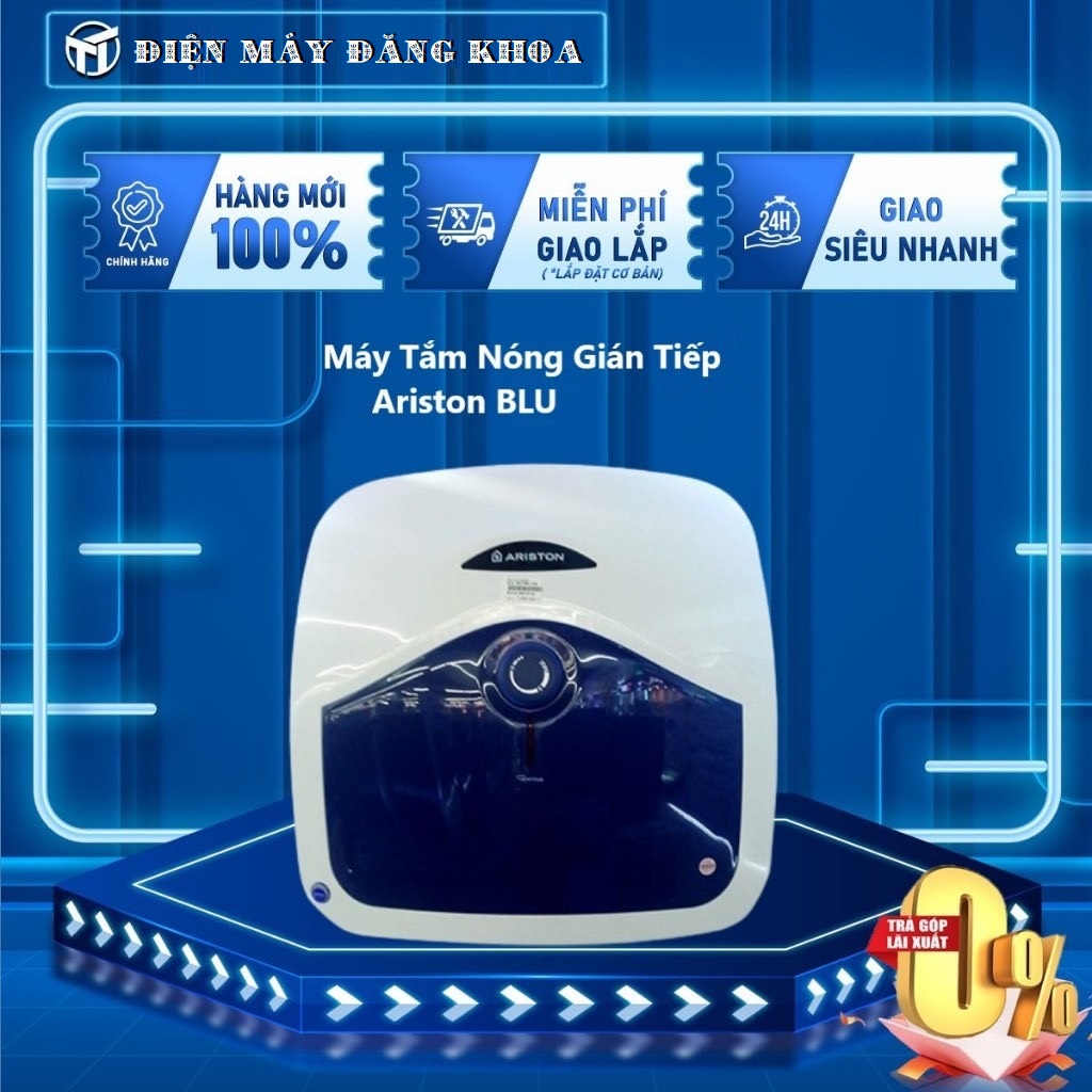 Bình nóng lạnh Ariston Blu15R Vuông 15 Lít