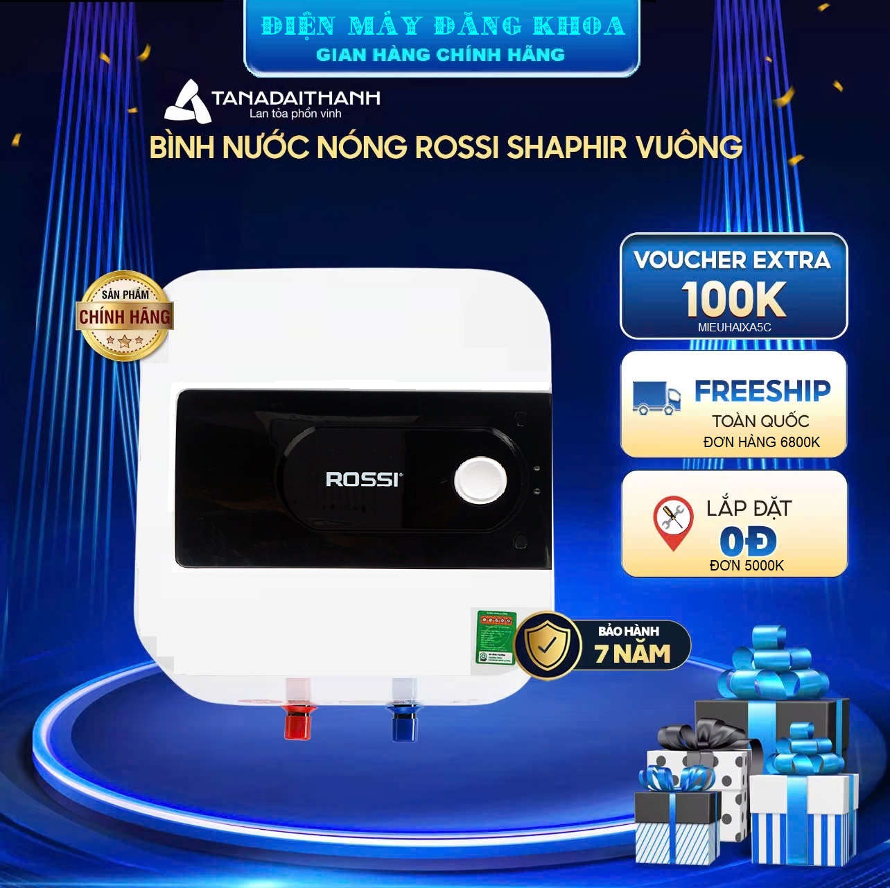 Bình nước nóng Rossi Sola 30L RSA 30SQ