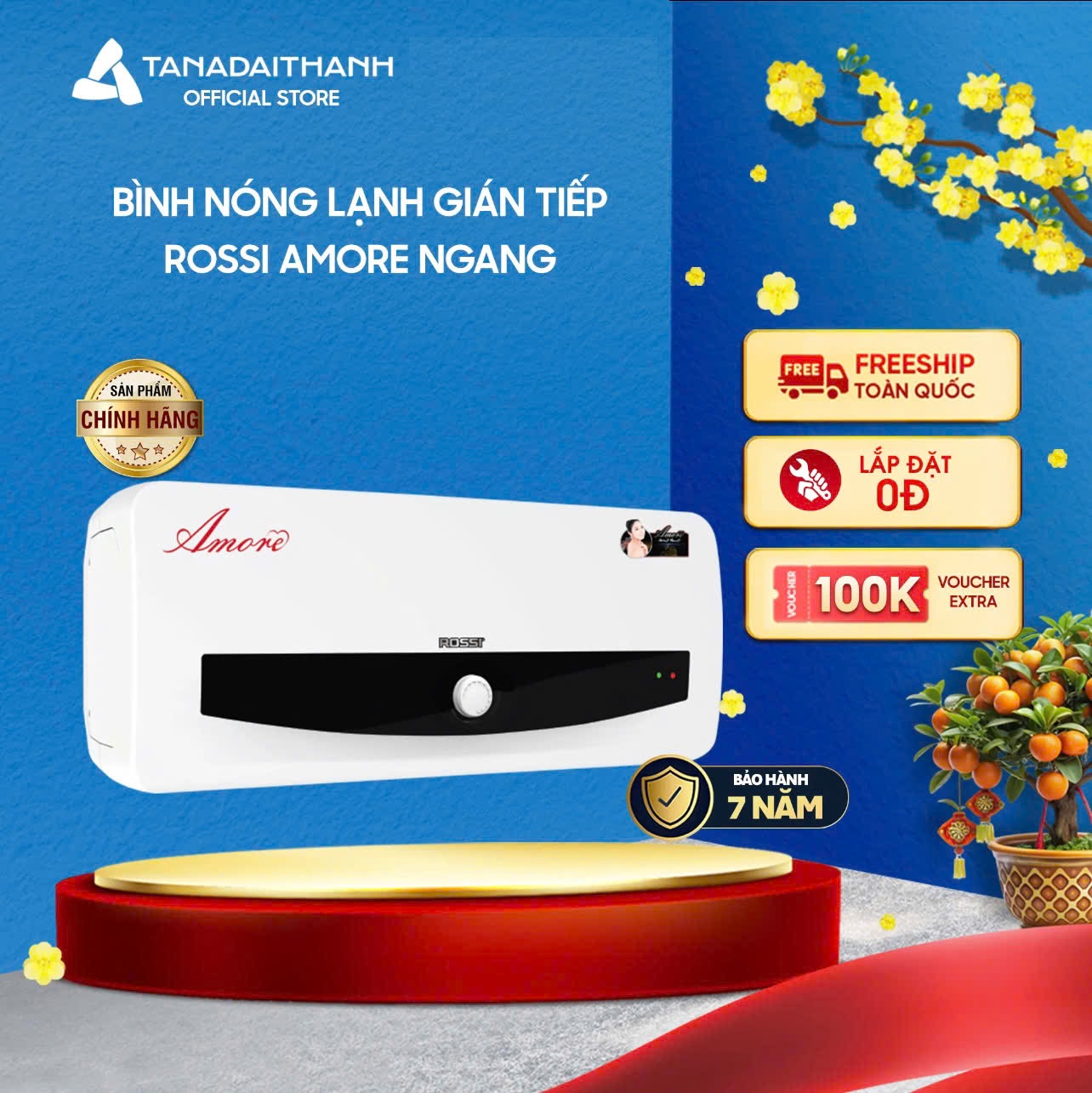 Bình Nóng Lạnh Rossi Amore RA-20SL 20 lít