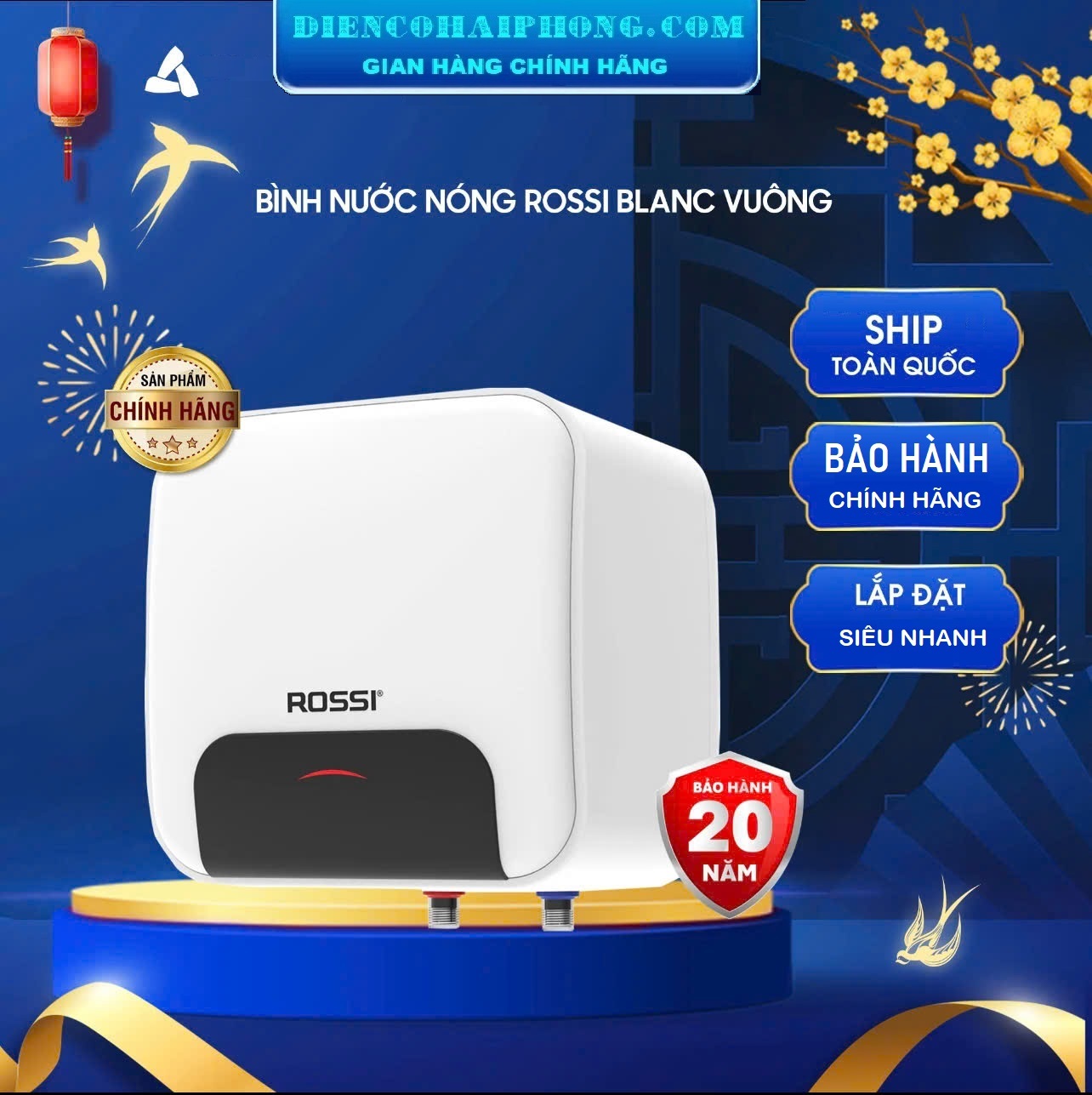 Bình nước nóng ROSSI BLANC RBC 30L SQ