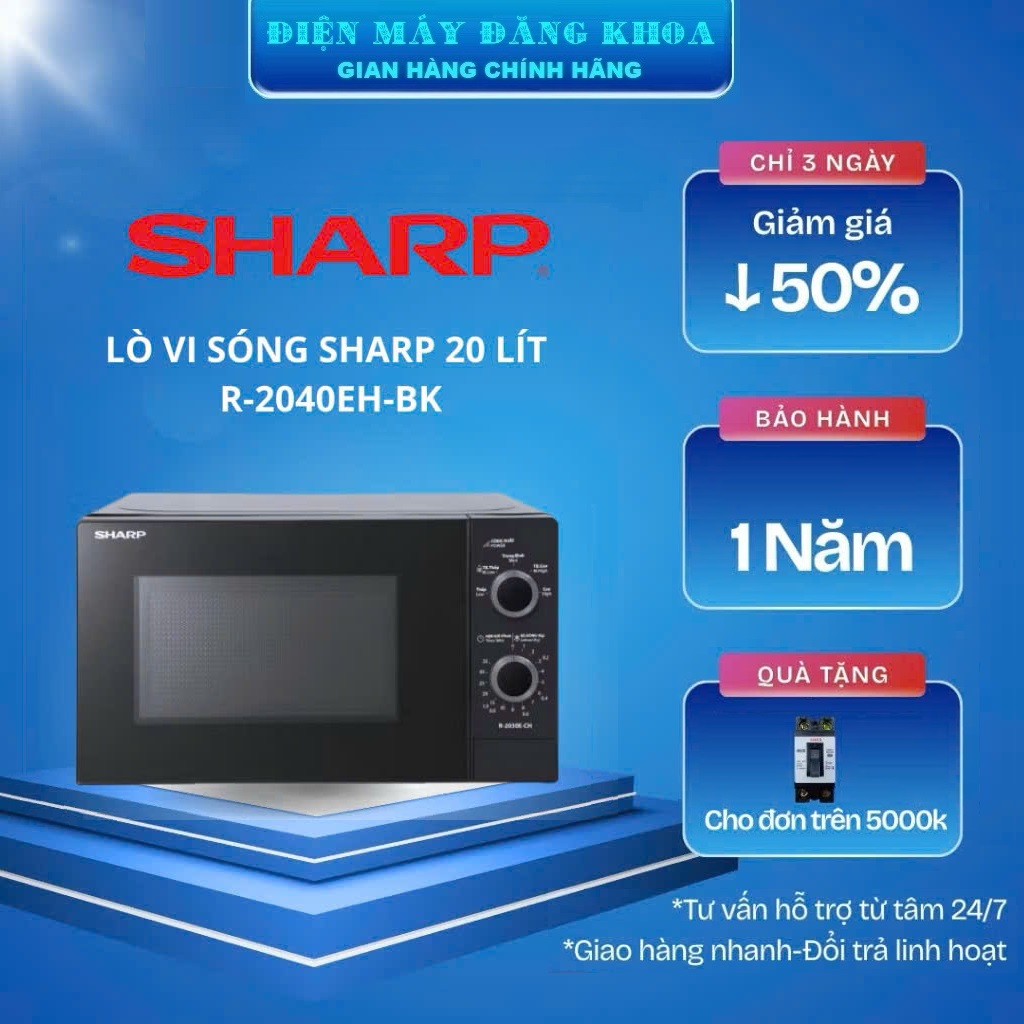 Lò Vi Sóng 20L Sharp R-2040EH-BK ( HẾT HÀNG )