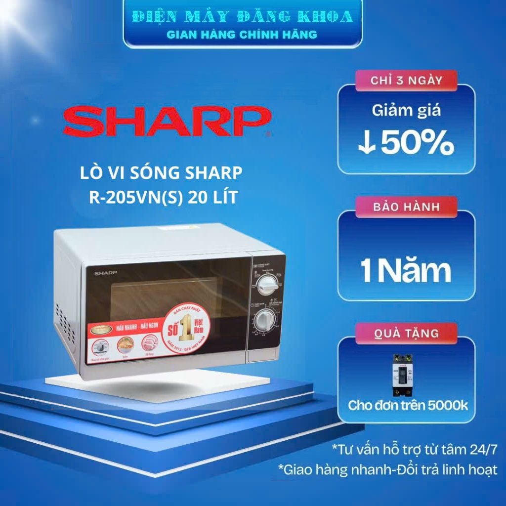 Lò vi sóng Sharp R-205VN-S (20 lít)
