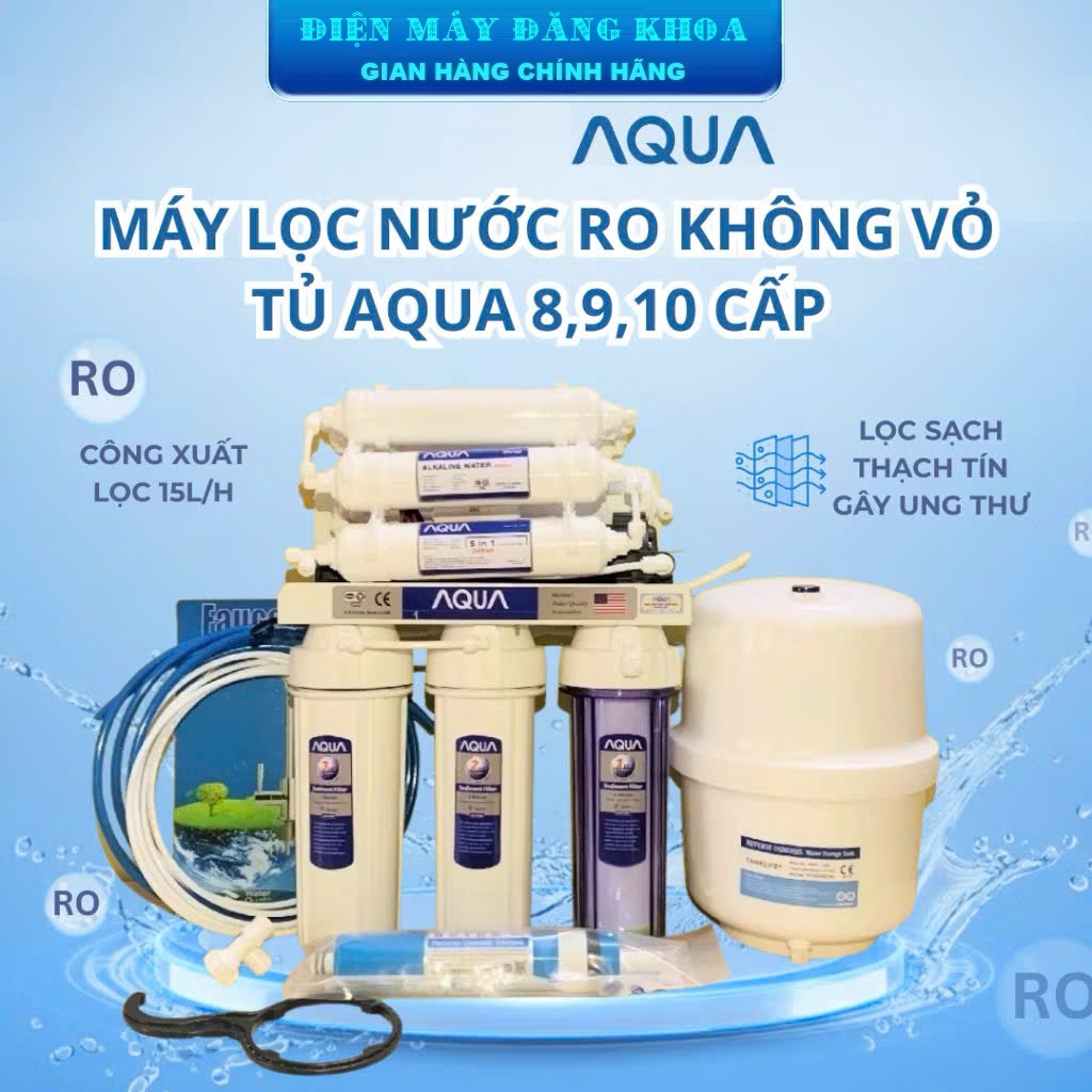 Máy lọc nước AQUA 10 LÕI KHÔNG VỎ TỦ Việt Nam
